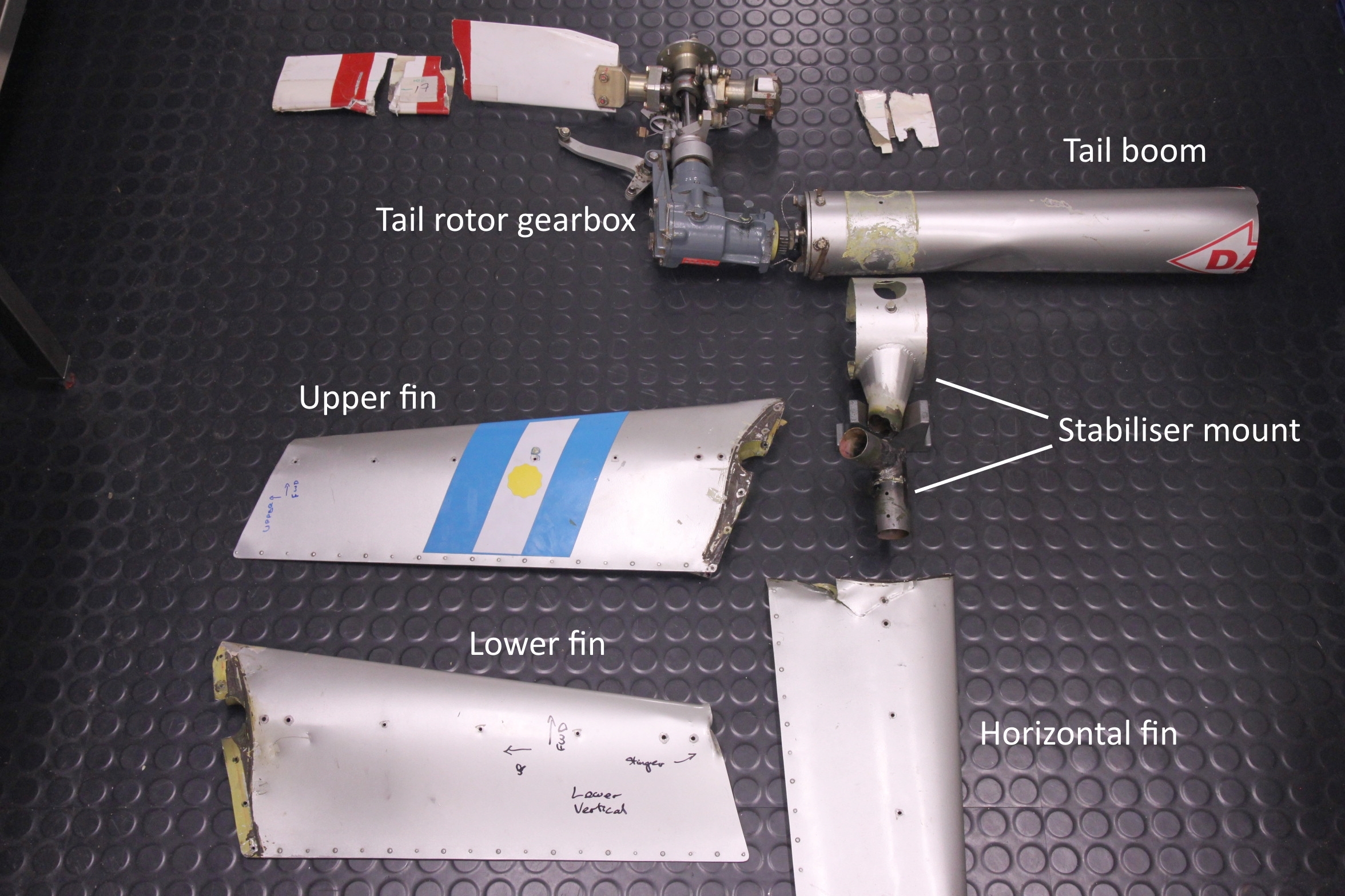 Figure A1: Dismantled tail rotor assembly components